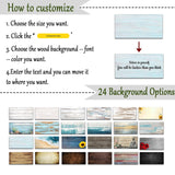 CHAOSETKEN Custom Text Sign Wall Art Personalized Family Quote Wall Decor Family Sign Canvas Prints Customized Wood Text Quote Pictures Rustic Farmhouse Decor Framed (12L x 6W) CHAOSETKEN