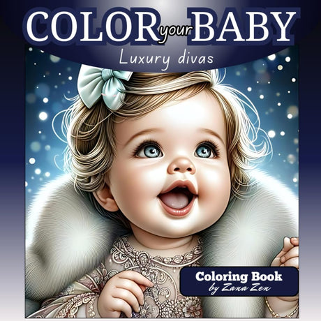 Color your Baby, Luxury divas: Coloring book for adults full of luxury baby designs for lavish relaxation, Great gift for moms WoodArtSupply