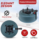 Top Treasures Christmas Tree Stand With Water Reservoir and Fast Clamp - Fits 6ft Tree with 5" Diameter - Equipped with a Water Level Indicator Top Treasures