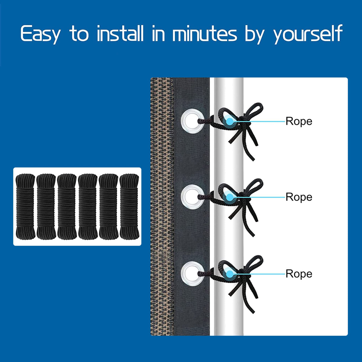 FAIR WIND Shade Cloth 90% Sun Shade Fabric Privacy Screen Shade Cover Patio Canopy with Grommets Shade Net for Garden Outdoor Pergola 6 x 8 FT - Mocha FAIR WIND