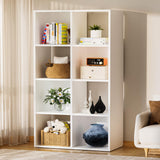COMHOMA 8 Wood Cube Storage Organizer with Open Back and Removable Back Panels, 11In White Cube Storage Bookshelf, Cubicle Shelf Bookcase for Home Office Bedroom Living Room, Vertical or Horizontal COMHOMA
