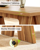 LITTLE TREE Dining Table for 6 People, Large 70.9 Inches Long Dining Room Table, Modern Rectangular Kitchen Table, Brown Wooden Dinner Table for Dining Room (Table Only) LITTLE TREE