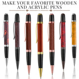 Colarr 20 Pack Woodturning Pen Kit Twist Ballpoint Pen Kit with Refill Copper for DIY Classroom Supplies Teacher Student Friends Gift Colarr