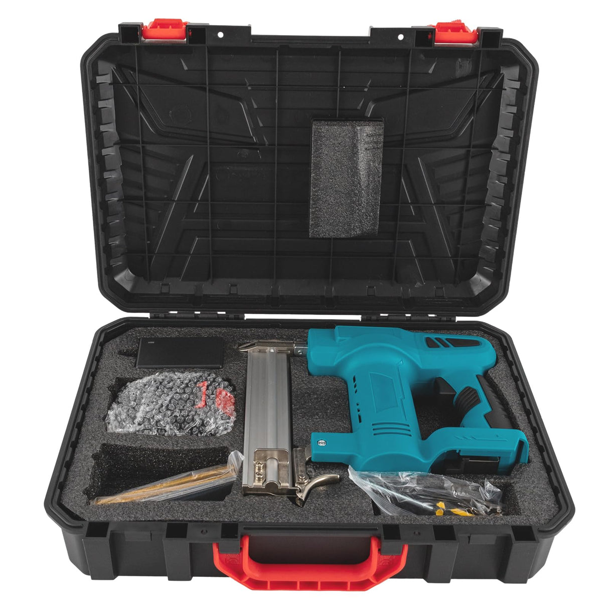 2-in-1 Nail Gun, Nail Gun with 20V 1.5Ah Battery & Charger, Electric Nail Gun with 1000Pcs Staples and Nails, for Home Improvement & Woodworking (Blue) TFCFL