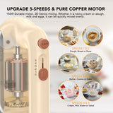 Hand Mixer Electric, 5-Speed Small Handheld Mixer, 2* (304 Dough Hooks & 304 Whisks) Food Mixer, Kitchen Mixer for Baking, Cream, Cookies, Dishwasher Safe BAIGELONG