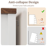 IDEALHOUSE Farmhouse 5 Drawer Dresser for Bedroom, 48" Tall Wood Dresser Chest of Drawer with Sliding Barn Door, Adjustable Shelf, Storage Organizer for Bedroom, Hallway, Living Room, Kitchen, White IDEALHOUSE