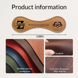 CDBUY Personalized Leather Magnetic Bookmarks - Custom Magnetic Leather Bookmark with Engraved Logo Text, Vintage Magnetic Bookmark Clips Customized Gifts for Women Kids Men Book Lovers Mother Father CDBUY
