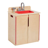 ECR4Kids Play Kitchen Sink, Wooden Playset, Natural ECR4Kids