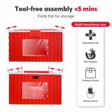 EPHIFY Red Barn Chicken Coop for 1-8 Chicks | 2025 Upgraded Chicken Brooder Box for Chicks, Ducklings, Quail | Portable & Lightweight Plastic Housing EPHIFY