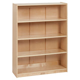 ECR4Kids Classic Bookcase, 48in, Adjustable Shelves, Natural ECR4Kids
