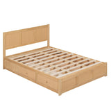 Harper & Bright Designs Full Size Bed with Storage Underneath and Headboard, Wood Lift Up Storage Bed Frame, Full Platform Bed with 2 Drawers, No Box Spring Needed, Easy Assembly - Natural Harper & Bright Designs