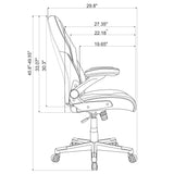 RS Gaming™ RGX Faux Leather High-Back Gaming Office Chair, Black/White, BIFMA Compliant Realspace