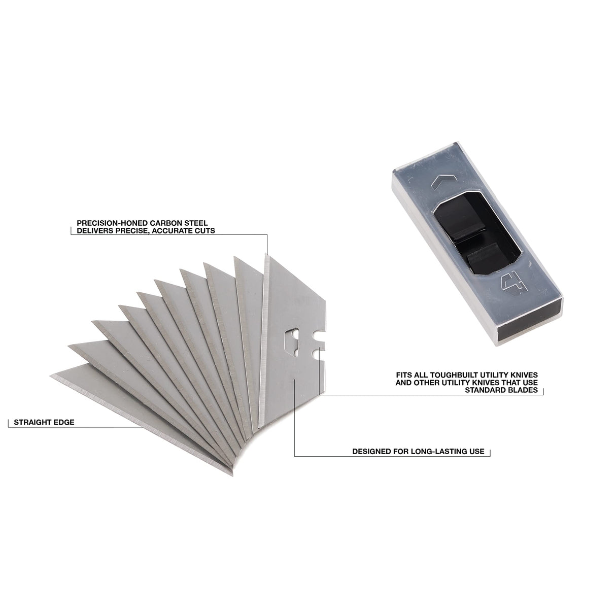 ToughBuilt - 30 Pack Universal Utility Knife Blades ToughBuilt