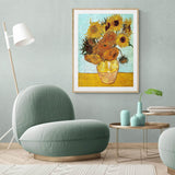 VeGuude Diamond Painting Kits for Adults, Van Gogh Sunflowers Diamond Art for Beginner DIY Round 5D Paint with Diamonds Pictures Gem Full Drill Diamond Dots Crystal for Home Wall Decor Gifts 12x16in VeGuude