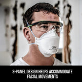 3M Aura Particulate Respirator 9205+ N95, Lightweight, 3 Panel Designed Helps Provide Comfortable and Convenient Respiratory Protection, 3-Pack 3M