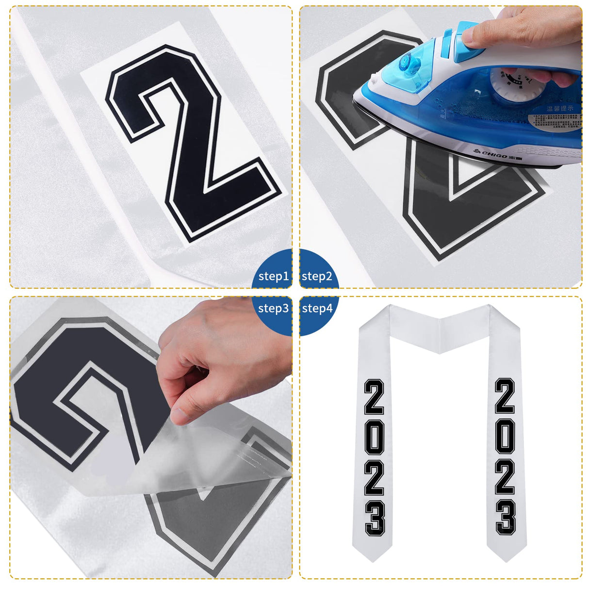 Tongcloud 6pcs 70 Inch Unisex Graduation Stole Sash Adult Plain Sublimation Graduation Stole Plain Satin Stole for Men Women(White) Tongcloud