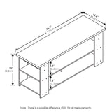 Furinno Jaya TV Stand Up to 55-Inch, White Furinno