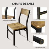 iPormis 7 Pieces Dining Table & Chairs Set for 4-8, 63" Extendable Kitchen Table and 6 Chairs, Dining Room Table with MDF Board & Metal Frame, Perfect for Small Space, Easy Clean, Rustic Brown iPormis