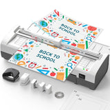 Qfun Small Laminator Machine with 20 Laminating Sheets 9 Inch Personal Laminator for Teachers Laminate Machine, 12 in 1 Cold Thermal Mini Laminating Machine, Home Office Paper Card Lamination Machine Qfun