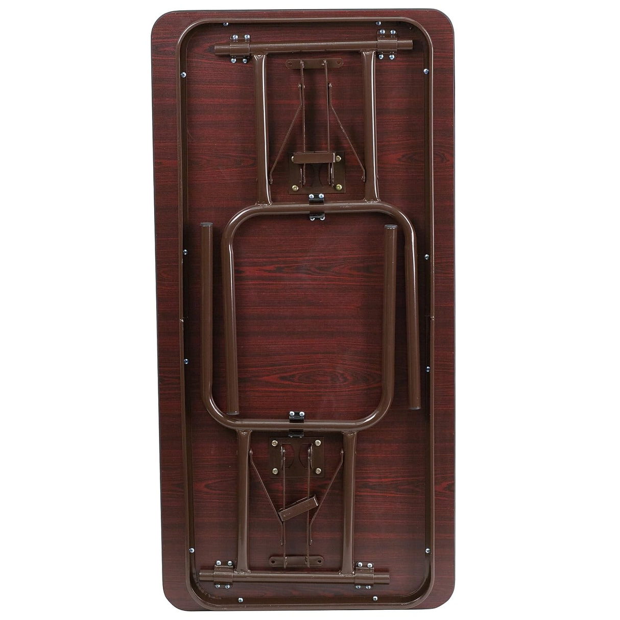 Flash Furniture Frankie 4-Foot Mahogany Melamine Laminate Folding Banquet Table Flash Furniture