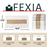 FEXIA Boho Placemats Set of 6, Macrame Table Decor Farmhouse Style Placemats in Natural Cotton Burlap, for Kitchen and Dining Table Centerpiece Home Decorations（Beige & Brown） FEXIA