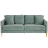 CosmoLiving by Cosmopolitan Highland Sofa Couch with Pillows, Green CosmoLiving by Cosmopolitan
