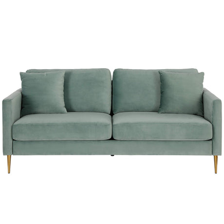 CosmoLiving by Cosmopolitan Highland Sofa Couch with Pillows, Green CosmoLiving by Cosmopolitan
