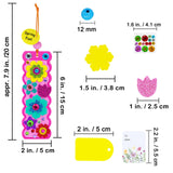 Winlyn 36 Sets Flower Crafts Kits Spring Summer Crafts DIY 3D Tuilp Sunflower Flower Bookmarks Ornaments Art Sets Foam Stickers Arts and Crafts for Kids Camping Classroom Activities Party Favors Winlyn