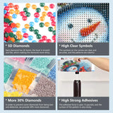 AMORARS Cardinal Diamond Painting Kit for Adults, 5D Snowman Diamond Art Beginners - DIY Full Diamond Dot Gem Art Paintings, Suitable Gifts, and Home Decoration Crafts, 12x12Inch AMORARS