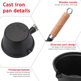 6 Pieces Iron Basting Pot and Brush for Grilling Barbecue Accessories 18 Inches Grill Basting Brush Wooden Long Handle BBQ Mop Brush for Sauce with Extra Replacement Heads and Saucepan for Grilling Nuogo