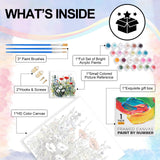 Yezavesu Flower Framed Paint by Numbers Kit for Adults Beginner & Kids Ages 8-12, Wildflowers Paint by Number Without Easel, DIY Adult Paint by Numbers Flowers for Home Wall Decor Gift 10x 10 inch Yezavesu