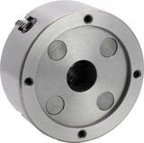 CME 5" 4-Jaw Independent Lathe Chuck with 1 1/2"-8 Threaded Semi-Finished Backing Plate, Machine to Fit Chuck, Reversible Jaws CME Tools