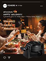 Waffle Maker, 1400W Double Belgian Waffle Iron 180° Flip, 8 Slices in 3 Mins, Rotating & Nonstick Plates, Anti-Scald, Removable Drip Tray Easy to Clean, Cool Touch Handle, Space-Saving Storage(Black) FOHERE