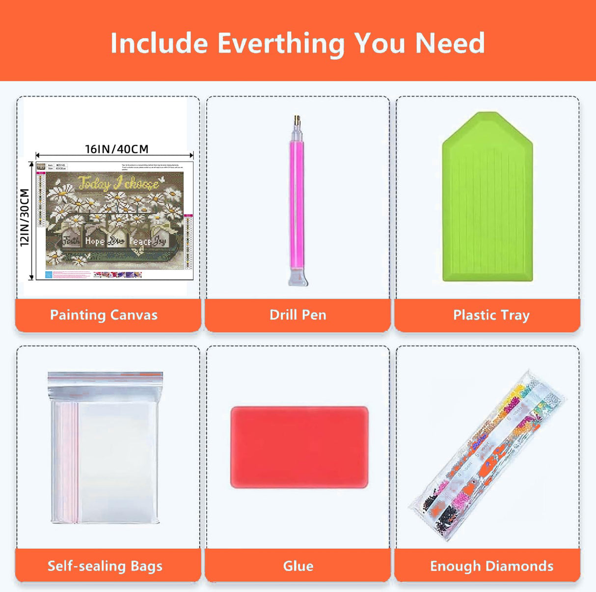 Axquilon Diamond Art Kits for Adults, Inspirational Diamond Painting Kits for Beginners, 5D Daisy Round Full Drill Gem Art for Adults, Paint by Diamonds Pictures DIY Crafts Kits 16x12inch Axquilon