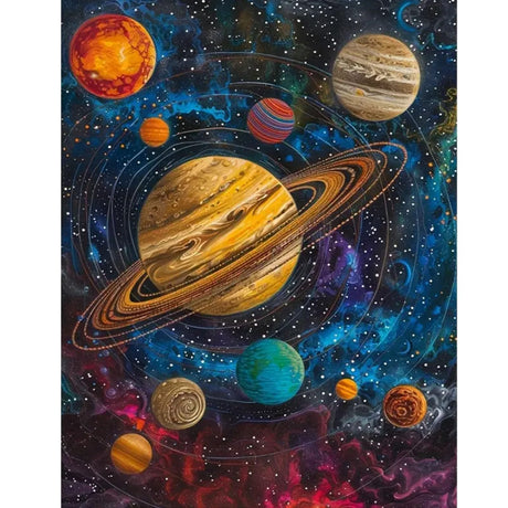 CXYQLC DIY 5D Diamond Painting Kits for Adults Diamond Art Celestial Planets Diamond Painting Full Drill Crystal Rhinestone Embroidery Craft Kits for Home Wall Decor Gifts 11.8x15.7inch CXYQLC