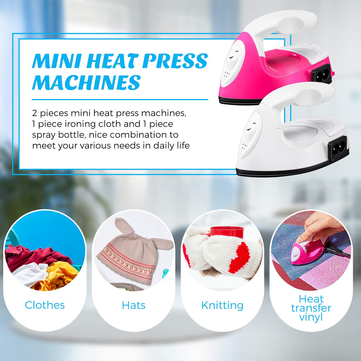 Honoson 2 Pieces Mini Craft Iron Mini Heat Press Iron with Charging Base Accessories for Beads Patch Clothes T Shirts Shoes Clothes and Hats Honoson