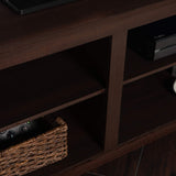 Walker Edison Maxwell Classic 2 Shelf Corner TV Stand for TVs up to 65 Inches, 58 Inch, Espresso Walker Edison