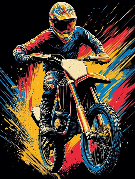 YOUSHIHA Vehicle Diamond Painting Kits for Adults,Motorcycle Diamond Painting Art Kit for Adult,DIY Full Drill Gem Art with Diamonds for Home Wall Decor Gifts 12x16 Inch YOUSHIHA