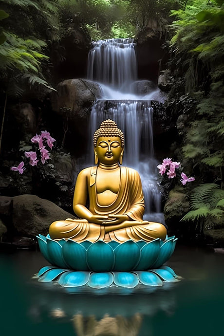 SOIOEOR 5D Buddhism Diamond Painting Kits for Adults,Buddha Statue Diamond Art Crafts Home Wall Decor Gift Round Diamond Dots 20x30 inch SOIOEOR