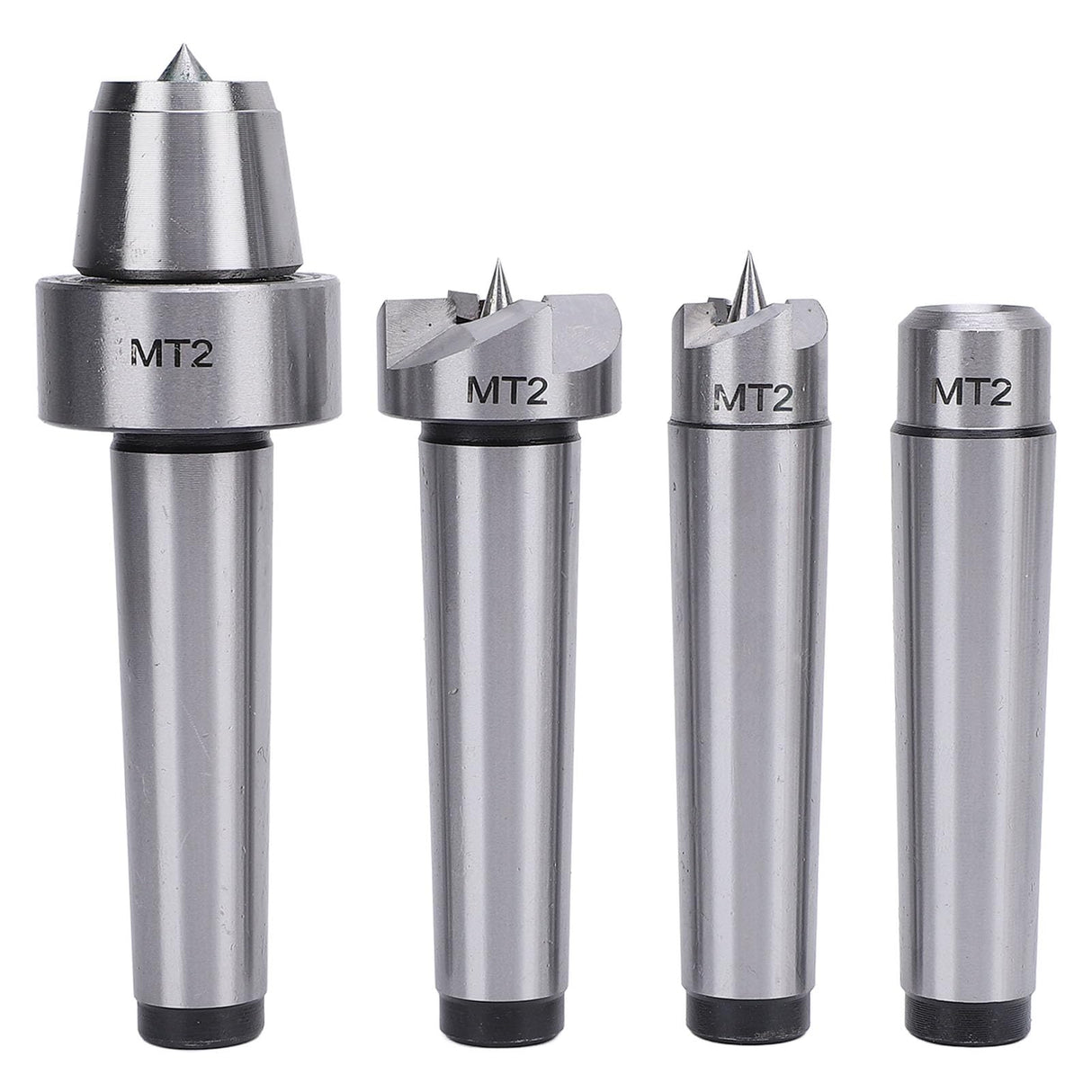 4 Pcs Lathe Drive Center Set, Heavy Duty Bearing, Lathe Live and Drive Center Set, MT2 Wood Lathe Live Center Drive Spur Cup Set with Extra Tips for Wood and Metal Processing Lathe Generic