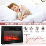 GLACER 28.5'' Electric Fireplace Insert, Recessed & Freestanding with Adjustable Flame Color Timer, Indoor Heater w/Remote Control (750W/1500W) Black… GLACER