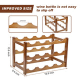 CAMOAT Bamboo Wine Rack,Wine Racks Countertop, Small Wine Rack Freestanding Floor,3 Tiers 12 Bottles Wine Rack,Sturdy and Durable Wine Rack Shelf for Cabinets Kitchen,Home Bar,Wine Storage CAMOAT
