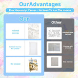 ajepon 4 Pack Framed Paint by Numbers Kit for Adults-Beach Paint by Numbers Kit for Adults with Frame,DIY Seaside Scenery Acrylic Oil Painting Kits with Framed Canvas 8x12inch (with Wooden Easel) ajepon