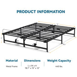 COMHOMA Adjustable Bed Frame King Bed Base with Remote Control, Independent Head and Foot Incline, Adjustable Bed Frames with Mattress Holder, Bed Base Only King-73 COMHOMA