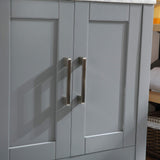 Homecart 72" Grey Bathroom Vanity Cabinet Double Sink Solid Wood w/Marbel Counter Top, 2 Mirrors Homecart