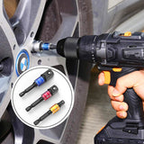 CIGOTU Impact Grade Power Hand Tools Driver Sockets Adapter Extension Set, 3Pcs 1/4 3/8 1/2" Hex Shank Drill Nut Driver Bit Set + 105 Degree Right Angle Driver Extension Screwdriver Drill Attachment CIGOTU