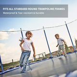 ACWARM HOME 12FT Trampoline Safety Pad Replacement Round Spring Protection Cover, Fits 12ft Frames, Water-Resistant Trampoline Accessories, No Holes for Poles (Blue, 12ft) ACWARM HOME