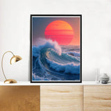 MOER SKY Diamond Art Kits for Adults Ocean Wave Sunset DIY Frameless Diamond Painting Kits for Adults Beginner, 12x16 in Diamond Painting Kit for Home Wall Decor MOER SKY