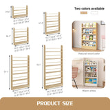 WOOOFA Behind The Door Bookshelf, Behind Door Bookshelf, 6-Tier Book Shelf, Narrow Thin Bookshelf for Kids, Space Saving, Anti-tip, Wall Mounted Book Toy Organizer for Bedroom, Living Room, Office WOOOFA
