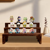 Yikaroeli Display Wood Risers Wooden Stand 3 Tier Wood Racks Decorative Rectangular, 2 Set 6 Piece Cupcake Stands Cologne Perfume Organizer Showcase Items(Brown) Yikaroeli